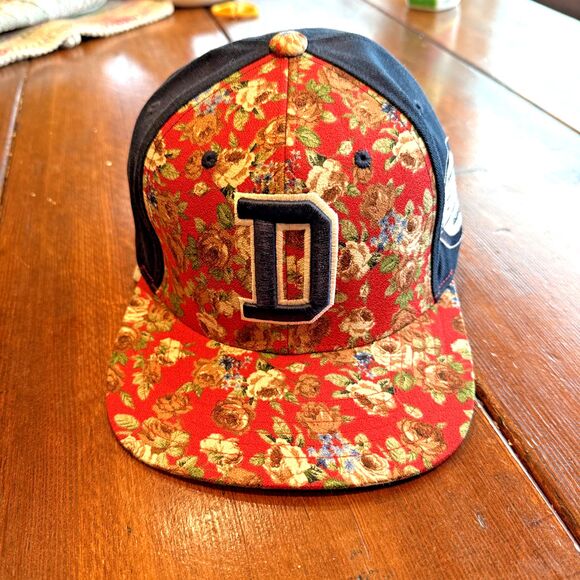 Doosan Bears Floral Baseball Cap Blue KBO Adjustable
